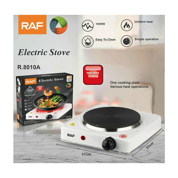 Raf Hotplate 8L 1000W Single, Uniform Heat, Simple Operation R.8010 A