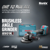 Ronix Brushless Angle Grinder 20V - 8901K