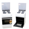 Westpoint Cooker 50x55, 4 Electric Plates, Electric Oven with Grill Glass Lid WCER5504E0