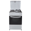 Nikai Oven Cooking Range 2 Burner and 2 Hotplate 50x50cm TFG14N22 Double Layer Glass Metalic Lid Hot Plate And Gas Burner Combination
