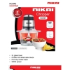 Nikai Chopper 3L Glass Bowl 500W NC394G Detachable Blade Stainless Steel Blades 2 Speed With Safety Switch
