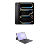 Apple 11" iPad Pro M4 Chip Kit with Logitech Combo Touch Keyboard Case Standard Glass, 256GB, Wi-Fi Only, Space Black