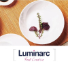 Luminarc Diwali Dessert Plate 21cm White P6037 (Pack of 6Pcs)
