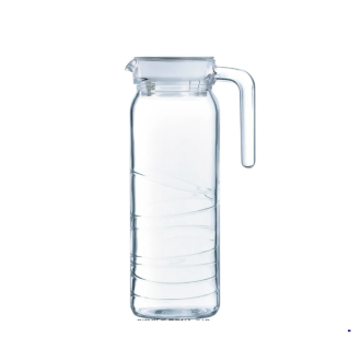 Luminarc Dona Embossment Circle Glass Jug 1L Transparent Q0434