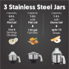 Preethi Chef Pro Mixer Grinder 750W with 2 Stainless Steel Jars, Overload Protector MG128/08