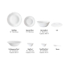 La Opala Dinner Set Ivory White 47 Pieces L1047
