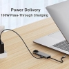 Generic USB Type C 5 IN 1 USB 3.0 Ports 2, LAN Port 1, HDMI Port 1, Type C Port 1 RJ45