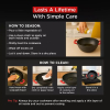 Pigeon Imperi Luxe Cast Iron Kadai 26cm – Natural Non-Stick, Toxin-Free & Durable Cookware Sap 16301