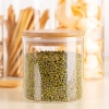 Generic Glass Jar Round with Wooden Lid 10x15cm – Elegant Storage Container for Kitchen & Home R1015(1-28)