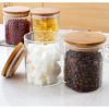 Generic Glass Jar Round with Wooden Lid 10x20cm – Elegant Storage Container for Kitchen & Home R1020(1-6)