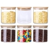 Generic Glass Jar Round with Wooden Lid 10x10cm – Elegant Storage Container for Kitchen & Home R1010(1-8)