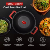 Pigeon Imperi Luxe Cast Iron Kadai 26cm – Natural Non-Stick, Toxin-Free & Durable Cookware Sap 16301