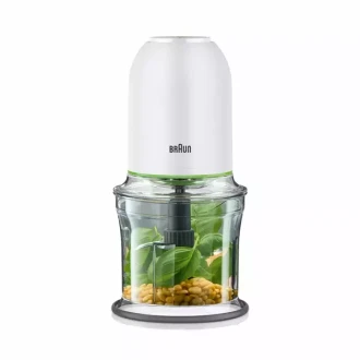 Braun Chopper 0.5L Plastic Bowl 500W CH3011WH Stainless Steel Blades 2 Speeds With Ice Crushing Capability