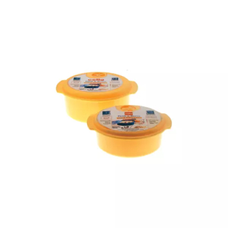 Cello Plastic Container Cook & Serve With Steam Lock 230 x 90mm 2pc Set  (Pack of 3)