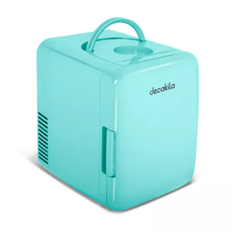 Decakila Refrigerator Mini 4l Electrothermal Cooling Ac and Dc Cooling and Heating 48w Kufg009l 5-18°c cooling capacity 65°c heating capacity 2m dc wire length with knobs