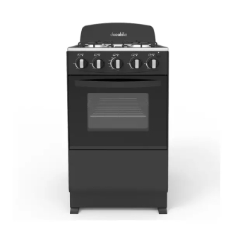 Decakila Oven Cooking Range 50l 4 Burner Manual Ignition Device Kugs003b stainless steel top plate tempered glass oven with chromed wire rack and 1 oven tray