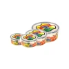 Cello Plastic Container Fit & Fresh Plain 300ml 600ml 1200ml & 2000ml 4pc Set