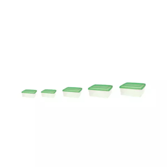 Cello Plastic Container Food Fresh 5pcs Set 1200ml 2000ml 3000ml 4200ml & 6500ml
