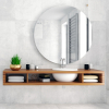 Generic High Quality Non-Glass Shatterproof, Anti Scratch, Easy to Install, Unbreakable, Safe for Kids, Frameless Acrylic Plexiglass Sheet Mirror (Wall Decor) for Bedroom, Bathroom & Living Room Round Shape