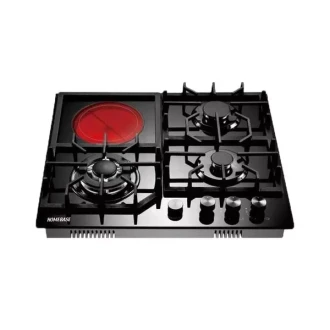 Homebase Table Top Burner 3 Gas & 1 Electric Plate Ceramic Hob 4818D4