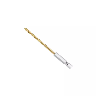 Total HSS Twisted Drill Bit 4mm with Hex Shank, Titanium Finish TAC1140401