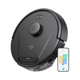 Eufy Robot Vacuum, Ultra Strong 5,000 Pa Suction, iPath Laser Navigation, for Deep Floor Cleaning, Ideal for Hair, Hard Floors L60