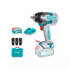 Total Cordless Impact Wrench 1/2" Lithium-ion 20V with Brushless Motor, Integrated LED Work Light, Battery & Charger TIWLI2085
