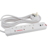 Tronic 3 Way Extension Socket + USB + USB C