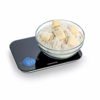 Kenwood Digital Kitchen Scale 5G-8Kg Capacity Weight Weighing With 6 Units, 4Mm Tempered Glass, Touch Control, 3 Aaa Batteries, Tare/Zero Function, Auto Shut-Off WEP50.000BK