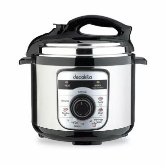 Decakila Pressure Cooker Electric 5l Digital Nonstick Coating 900w Keer039m mechanical knob switch operation single side nonstick pot coating