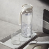 Ocean Jug Terra Pitcher Star White 1390ml – Stylish Glass Serve Pitcher for Water, Juice & Cold Beverages 3b2434901g0008