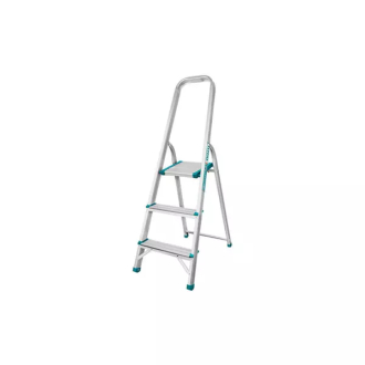 Total Household Ladder with 3 Steps, Aluminium Body THLAD06031