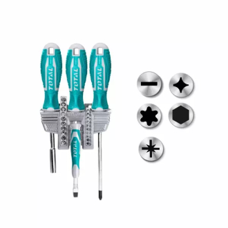 Total Screwdriver and Bits Set 24pcs TACSD302462