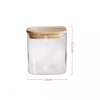 Generic Glass Jar Square with Wooden Lid 10x10cm – Elegant Storage Container for Kitchen & Home S1010(1-38)